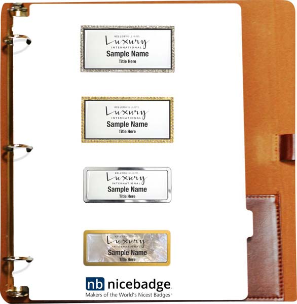 (image for) Luxury International Brown Leather Badge Packet - Diamond Package - Click Image to Close